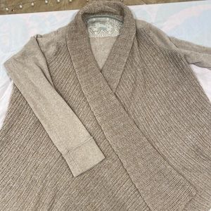 Shawl front sweater